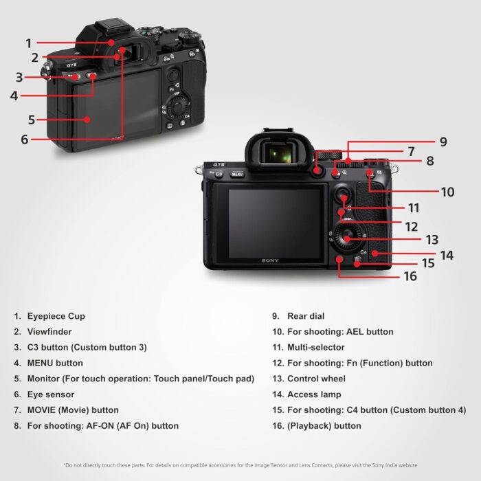 Sony Alpha ILCE-7M3 Full-Frame 24.2MP Mirrorless Digital SLR Camera Body | 4K Full Frame | Real-Time Eye Auto Focus | Tiltable LCD, Low Light Camera - Black - Image 8