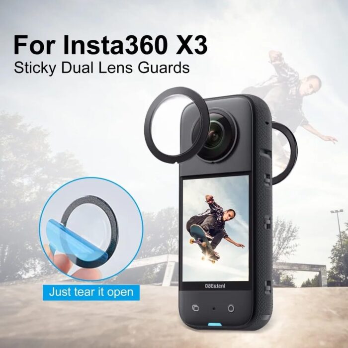 ZODUCT Insta 360 One X3 2Pcs Dual Lens Protector Guard Sticky Tempered for Insta360 Action Camera Lens Cover Dust Proof, Anti-Strach Protective Insta360 Accessories (Only for One X3) - Image 6