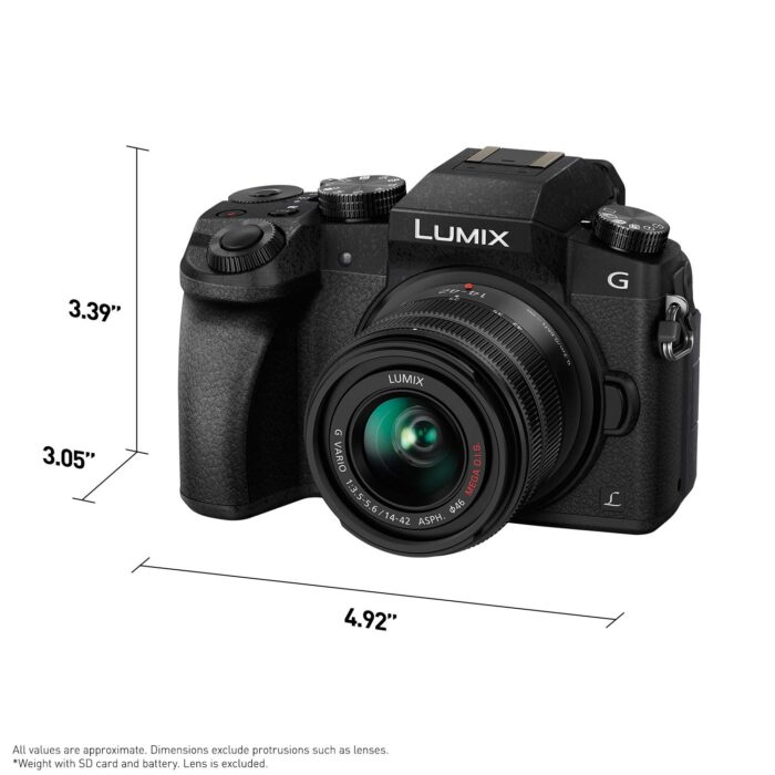 Panasonic LUMIX DMC-G7KK DSLM Mirrorless 4K Camera, 14-42 mm Lens Kit (Black) - Image 3