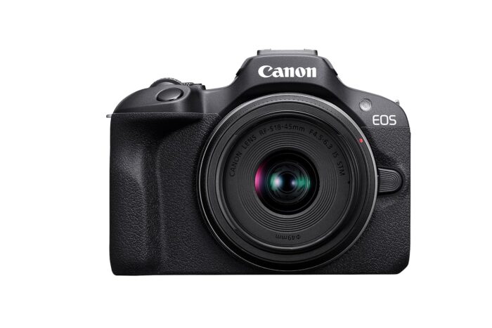 Canon EOS R100 24.1 MP Mirrorless Camera (Black) with RF-S18-45mm f/4.5-6.3 is STM Optical Zoom Lens | 4k Video