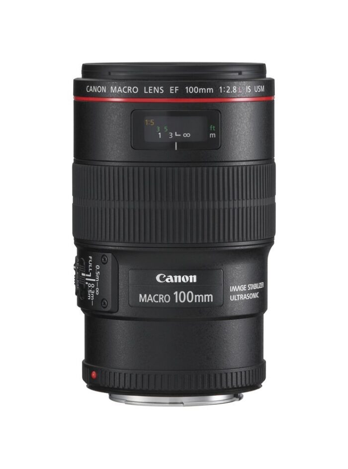 Canon EF 100mm f/2.8L IS USM Macro Prime Lens for Canon DSLR Camera (Black)