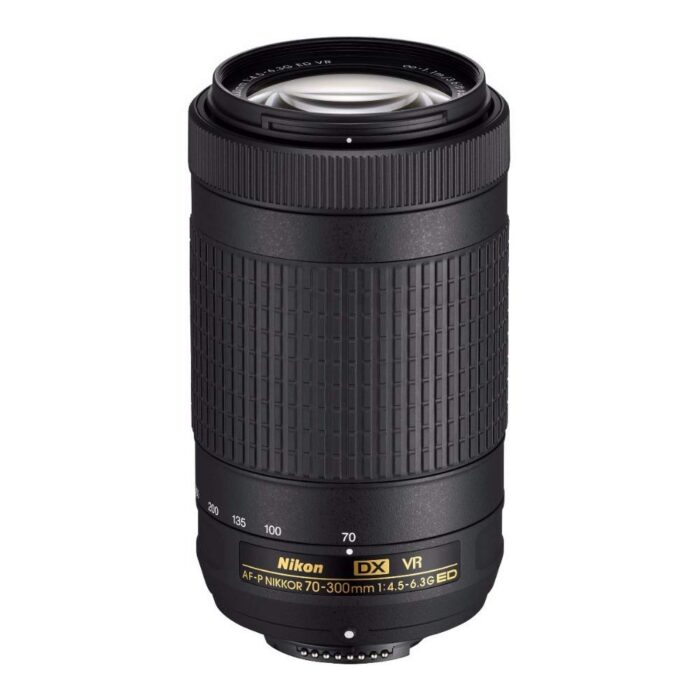 Nikon AF-P DX NIKKOR 70-300 mm f/4.5-6.3G ED VR Lens for DSLR Cameras (Black)