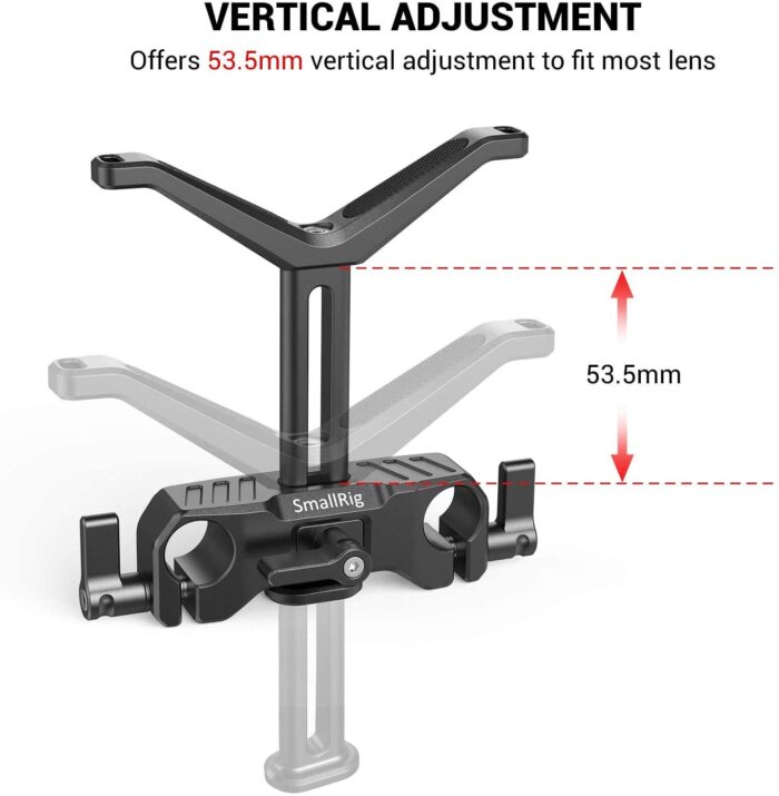 SmallRig Universal Lens Support with 15mm LWS Rod Clamp for Diameter 50mm to 140mm Lenses - BSL2681 - Image 7