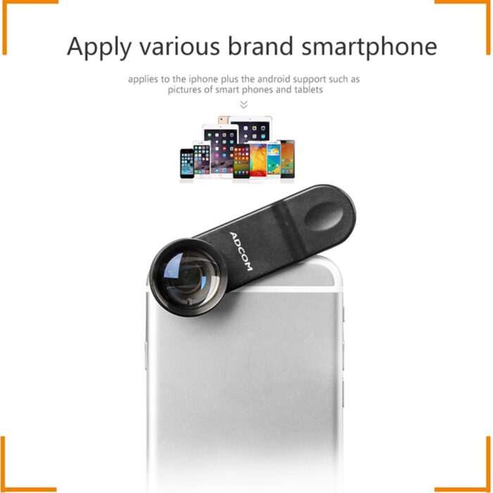 Adcom 5 in 1 Mobile Phone Camera Lens Kit - Compatible with All iOS & Android Smartphones (Black) - Image 7