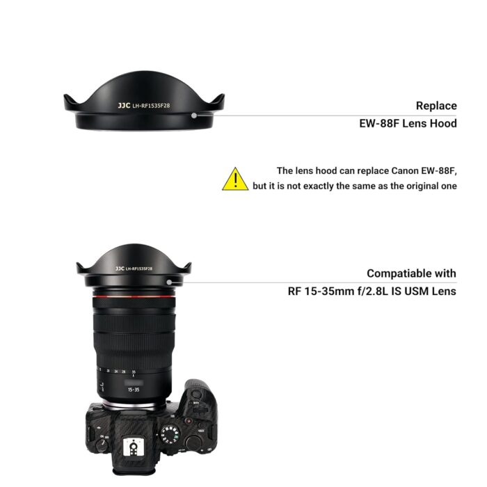 Lens Hood for Canon RF 15-35mm F2.8L is USM on EOS R6 R5 RP R Camera,Reversible Lens Shade Replace Canon EW-88F Lens Hood, Compatible with 82mm Filters and 82mm Lens Cap - Image 6