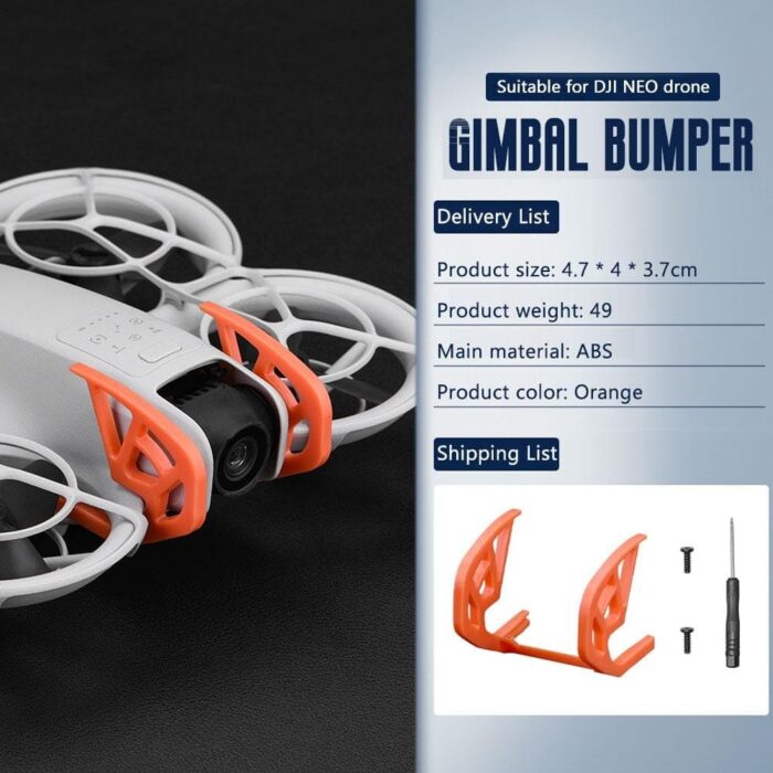 GetZget® Lens Guard Compatible with DJI Neo - Durable ABS Material, Light Weight, Gimbal Camera Protector Safety Accessories (Orange) - Image 4