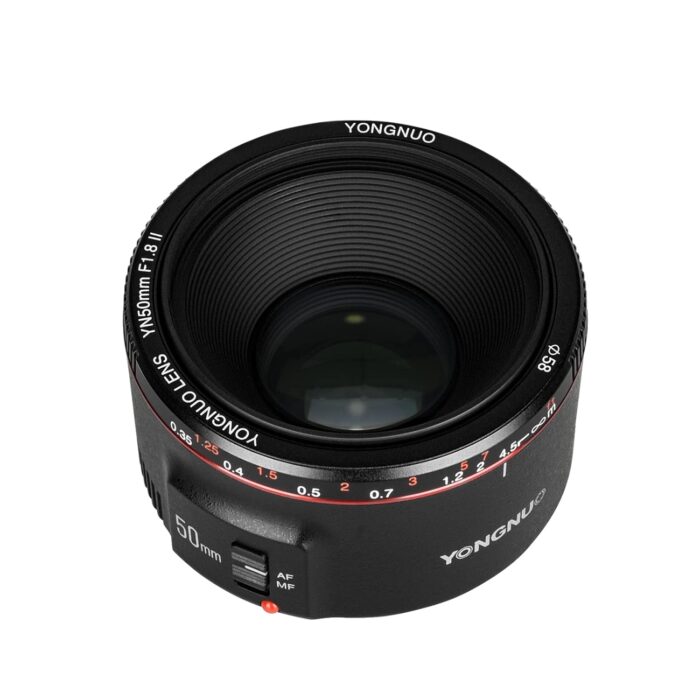 Yongnuo YN50MM F1.8 II AF/MF 0.35M Focus Distance Standard Prime Lens Black for Canon 5D IV 1DX I 200D II 850D 7D 6DII - Image 7