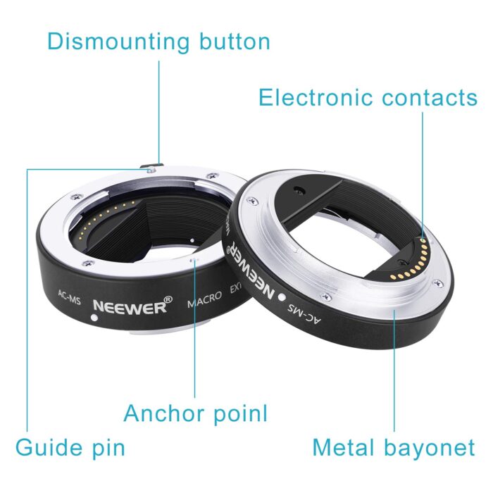 Neewer Metal AF Auto-focus Macro Extension Tube Set 10mm&16mm for Sony NEX E-mount Camera NEX 3/3N/5/5N/5R/A6000/A6300 and Full Frame A7 A7S/A7SII A7R/A7RII A7II - Image 3