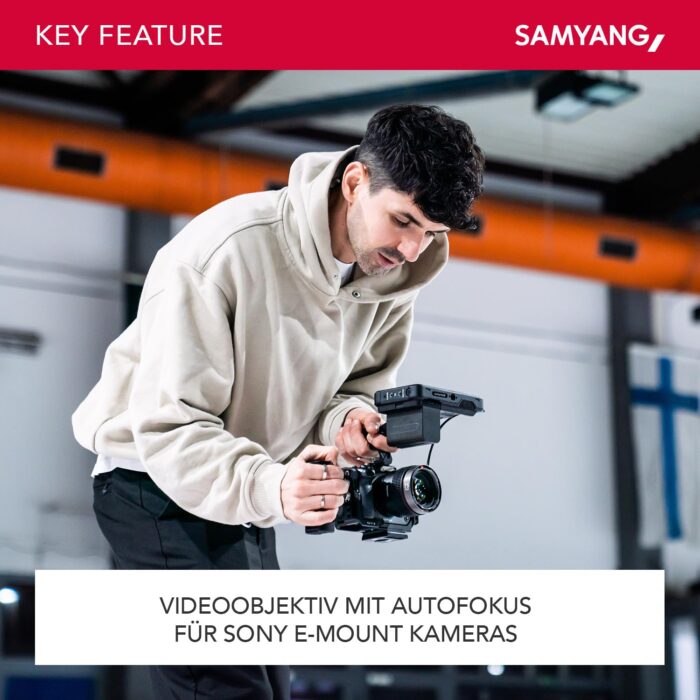 Samyang V-Af 100 Mm T2.3 Fe for Sony E, Video Lens, Auto Focus Lens, Cine Lens 8K Support, Custom Switch and Button - Black - Image 6