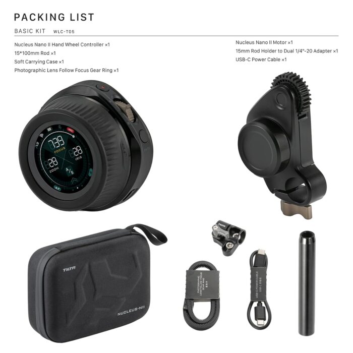 Tilta Nucleus Nano II Base Kit - Wireless Lens Control System | Includes Handwheel, Motor + More | Wireless Zoom, Focus, Aperture Control | Follow Focus | Accurate Pulling | Touch Screen - Image 2