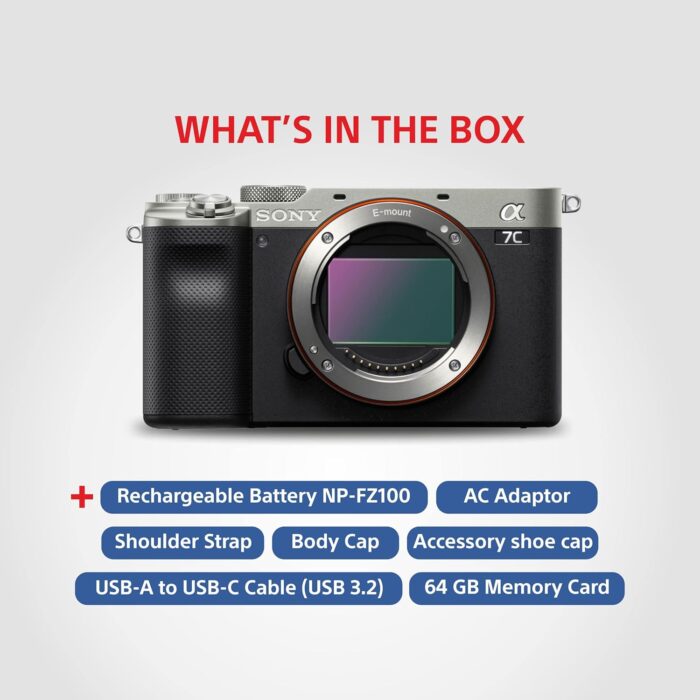 Sony Alpha Ilce-7C Compact Full Frame 64 GB Camera | 4K with Flip Screen, Light Weight | Real Time Tracking |Content Creation - Silver - Image 10