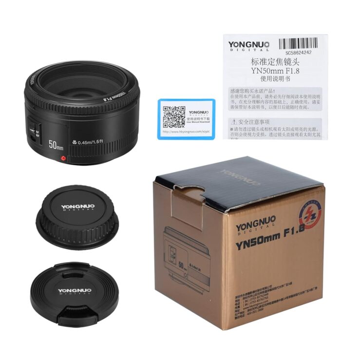 Yongnuo_ YN50 mm F1.8 Lens Large Aperture Auto Focus Lens for Canon EF Mount EOS Cameras - Image 4