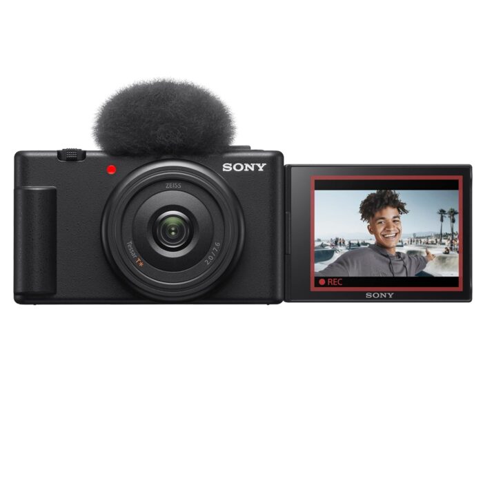 Sony Digital Camera ZV-1F for Content Creators with Ultra-Wide 20mm Prime Lens | Soft Skin Feature | Bokeh | Creative Look | Active Mode Stabilisation -Black