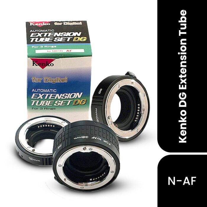 Kenko Extension Tube Kit Macro Lens Compatible with Nikon AF (Made in Japan), Black - Image 2