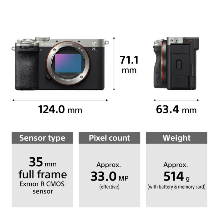 Sony Alpha ILCE-7CM2 Full-Frame Interchangeable-Lens Mirrorless vlog Camera (Body Only) | Made for Creators | 33.0 MP | Artificial Intelligence Based Autofocus | 4K 60p Recording - Silver - Image 6