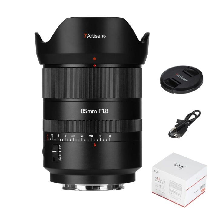 7artisans AF 85mm F1.8 Camera Lens for Sony E Mount, Full Frame, Large Aperture, Prime, STM Auto Manual Focus Camera Lens, Face/Eye Auto Focus, for Portraiture/Street Photography/Humanistic Subjects