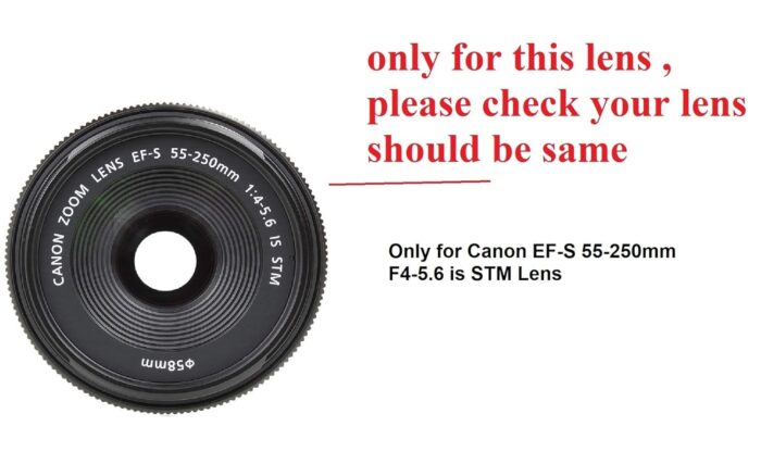 FND Hood for Camera Lens, Made ABS,58MM Flower Hood for Canon 18-55 & ET 63 Hood for 55-250 is STM - Image 2