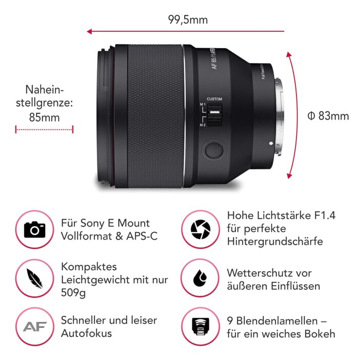 Samyang AF 85mm F1.4 FE II Lens for Sony E - Image 3