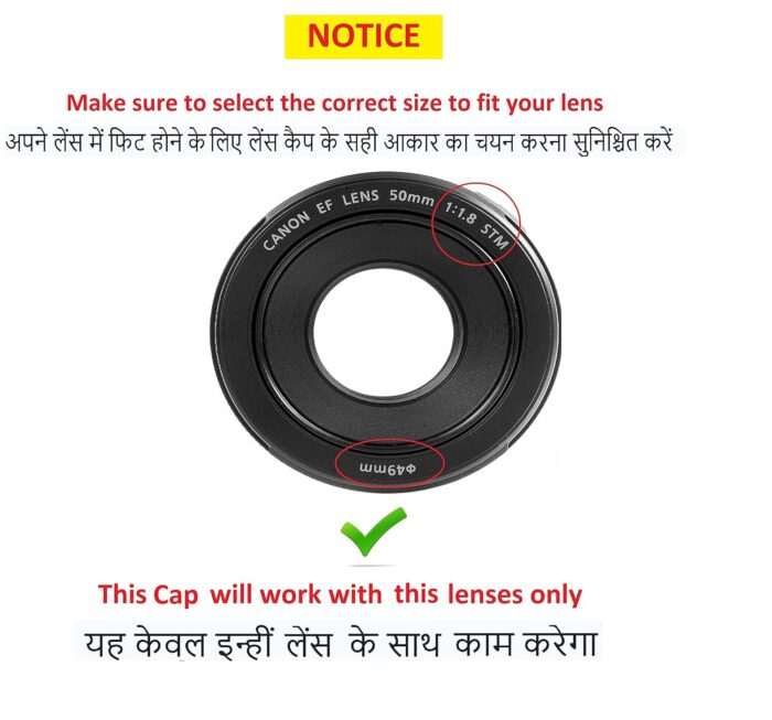 FND Lens Cap Replacement for Canon EF 50mm f/1.8 STM