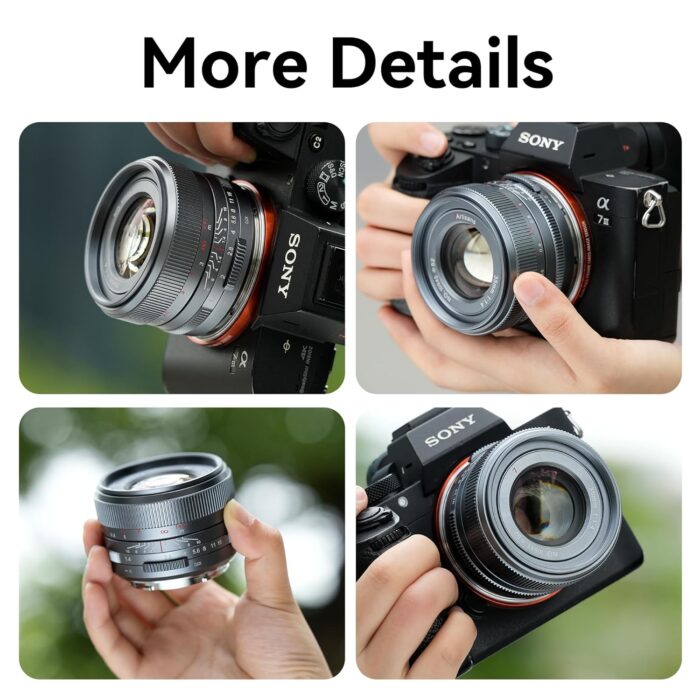 7artisans 35mm F1.4 Mark Ⅲ Full Frame Manual Focus Prime Lens Large Aperture Compatible with L Mount Mirrorless Camera(Titanium Gray) - Image 3