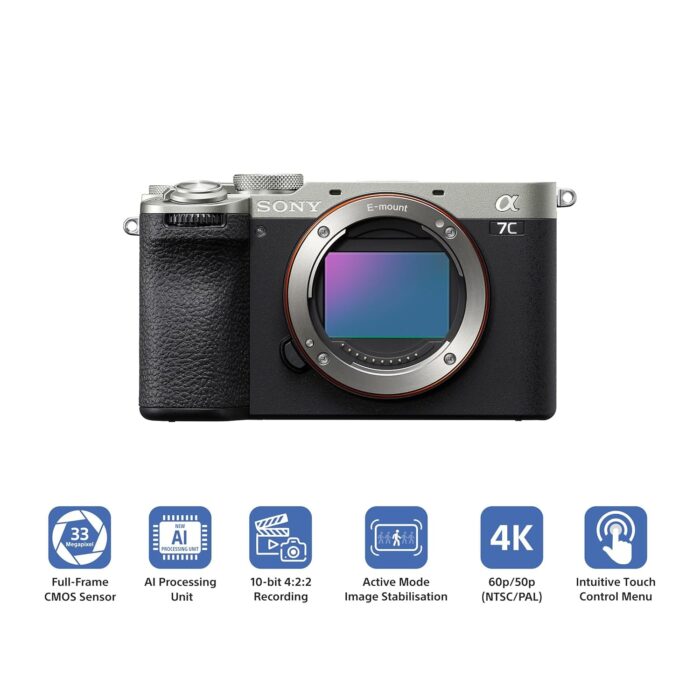 Sony Alpha ILCE-7CM2 Full-Frame Interchangeable-Lens Mirrorless vlog Camera (Body Only) | Made for Creators | 33.0 MP | Artificial Intelligence Based Autofocus | 4K 60p Recording - Silver - Image 2