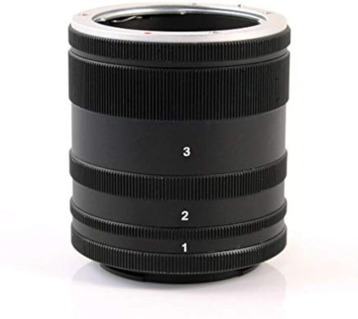 FocusFoto Macro Extension Tube Ring Kit for Sony E-Mount Camera Lens NEX-5R 5T 5N NEX-6 NEX-7 a7 a7S a7R a7II a7SII a7RII a6500 a6300 a6000 a5100 a5000 a3500 FS700 VG30 VG900 for Close-up Photography