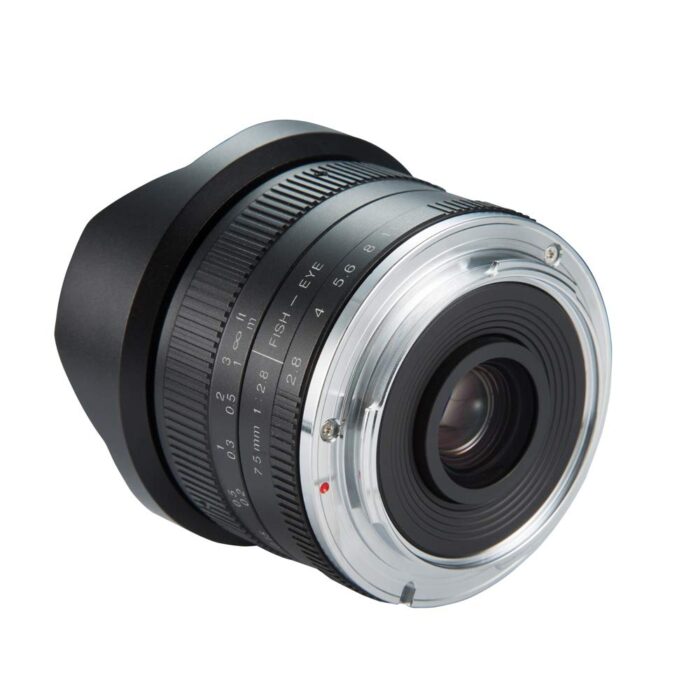 7artisans 7.5mm F2.8 APS-C Wide Angle Fisheye Fixed Lens for Canon Compact Mirrorless Cameras Canon EF-M Mount M1 M2 M3 M5 M6 M10-Black - Image 3