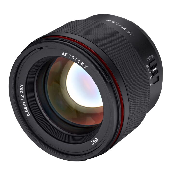 Samyang AF 75mm F1.8 Lens for Fujifilm X, Black