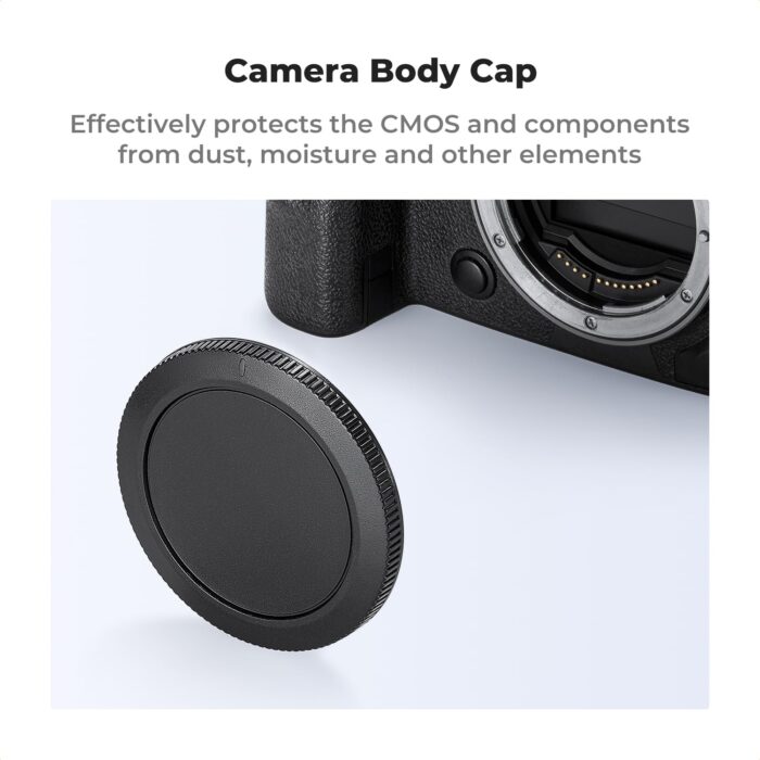 K&F Concept RF Mount Rear Lens Cap & Body Cap Cover & Hot Shoe Cover Kit, RF Lens Cap, RF Mount Back Cap, RF Cap for Canon EOS R50 R100 R10 R8 R7 R6 R6 II R5 R5C R3 RP - Image 2