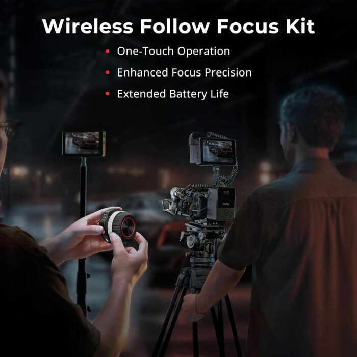 SmallRig Wireless Follow Focus Kit (Lite) with Handwheel Controller & Receiver Motor, A/B Stops & 15mm Rod Clamp, Compact Design, Widely Compatible with Cinema and Zoom Lenses with High Damping - 4296 - Image 2