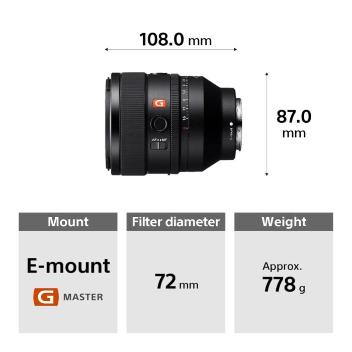 Sony E Mount Sony FE 50mm F1.2 GM Full-Frame Lens (SEL50F12GM) | Standard Prime | Premium G Master - Image 12