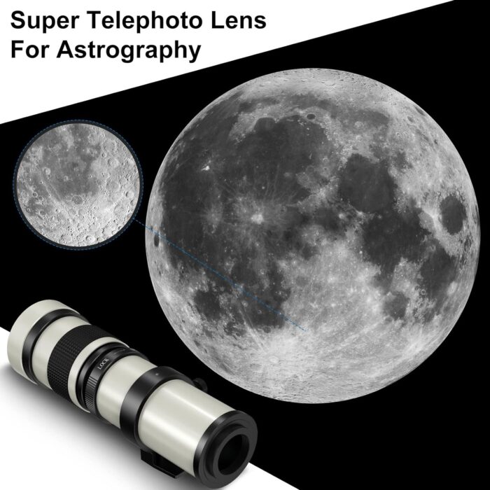 lightdow 420-800Mm F/8.3 Super Telephoto Lens With T-Mount Ring For Sony Mirrorless Camera Alpha A7R A7S A7 A6500 A6400 A6300 A6000 A5100 A5000 Nex-7 Nex-6 Nex-5T Nex-5R Etc, Black - Image 5