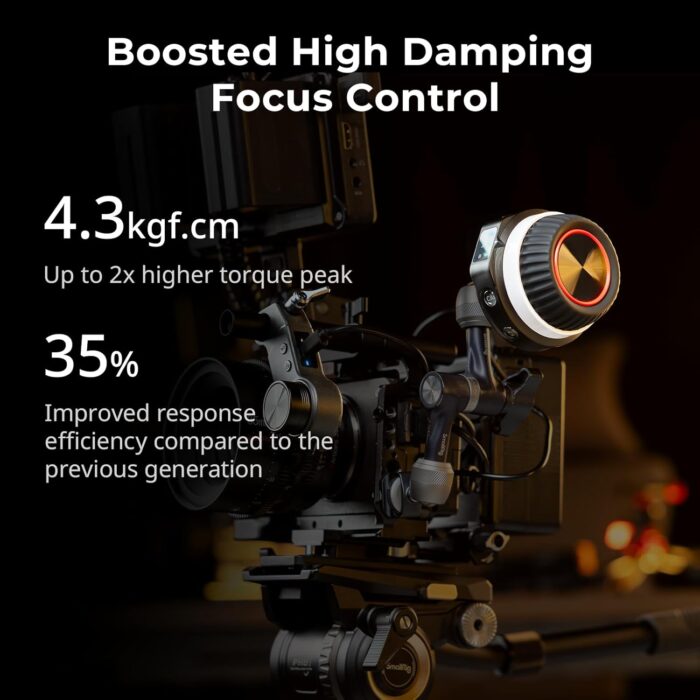 SmallRig Wireless Follow Focus Kit (Lite) with Handwheel Controller & Receiver Motor, A/B Stops & 15mm Rod Clamp, Compact Design, Widely Compatible with Cinema and Zoom Lenses with High Damping - 4296 - Image 3