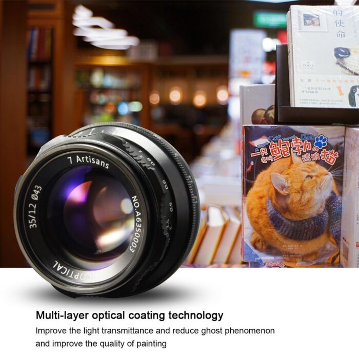 7artisans 35mm F1.2 APS-C Manual Focus Lens Widely Fit for Compact Mirrorless Cameras Fuji X-A1 X-A10 X-A2 X-A3 A-at X-M1 XM2 X-T1 X-T10 X-T2 X-T20 X-Pro1 X-Pro2 X-E1 X-E2 E-E2s (Black) - Image 5